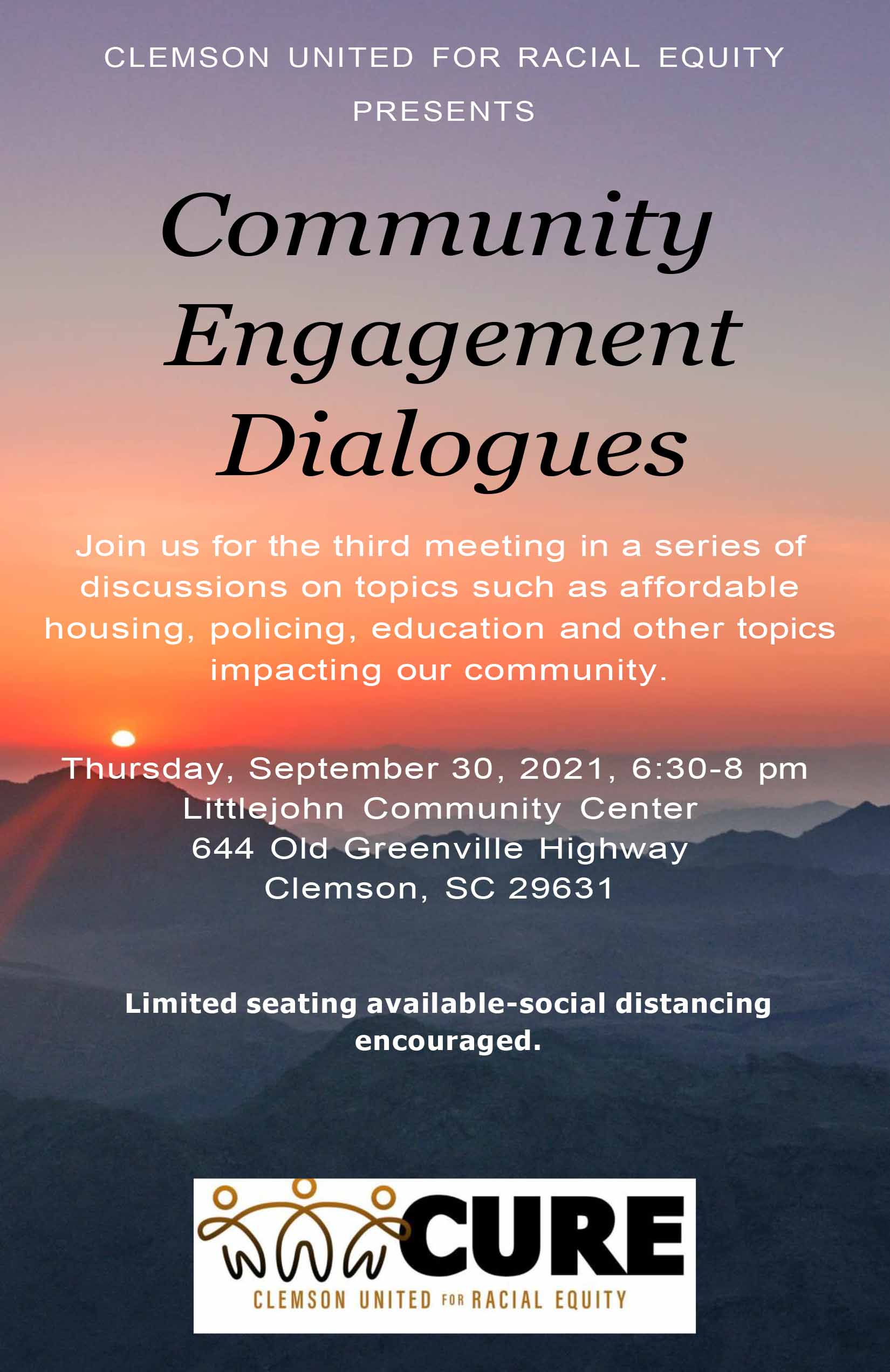 CURE - Presents Community Engagement Dialogues